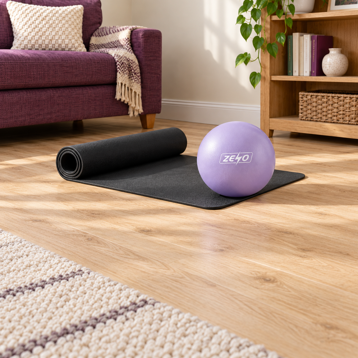 Exercise & Pilates Balls in a home setting